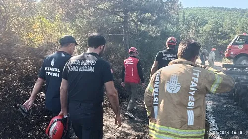 Kartal Belediyesi Ekipleri Orman Yangınında Söndürme Çalışmalarına Destek Verdi